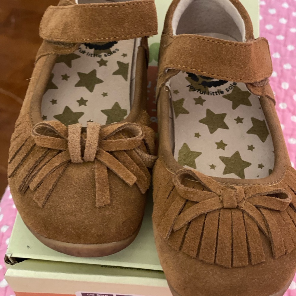 Livie & Luca Willow Camel Shimmer Suede Moccasins